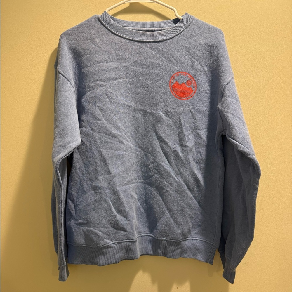 Billabong Light Blue Sweatshirt with Red Logo